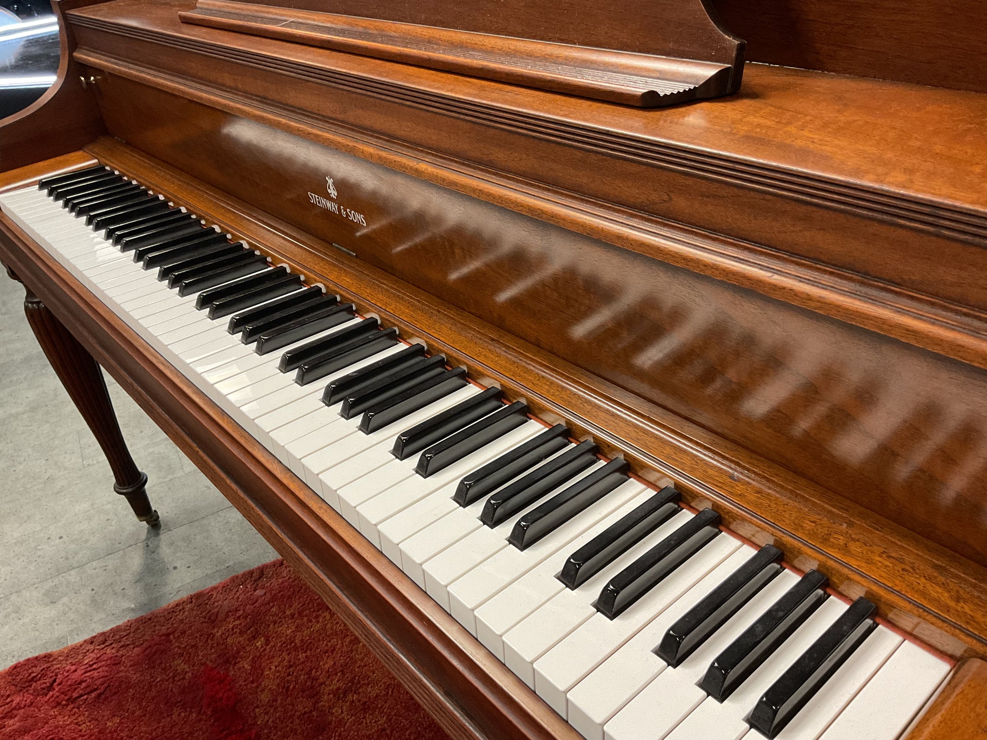 Pre Owned Vertical Steinway Console Hepplewhite Piano Showcase Inc
