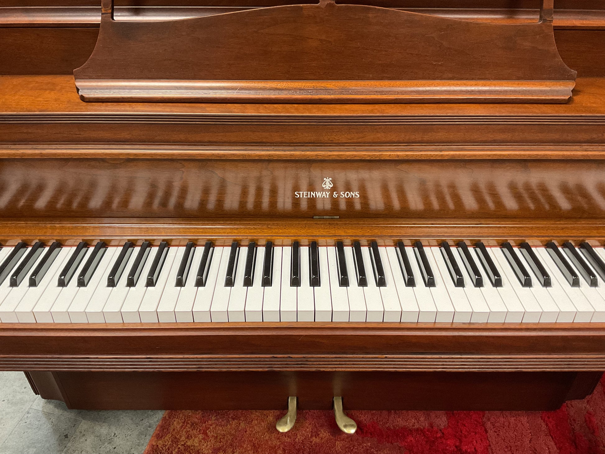 Pre Owned Vertical Steinway Console Hepplewhite Piano Showcase Inc